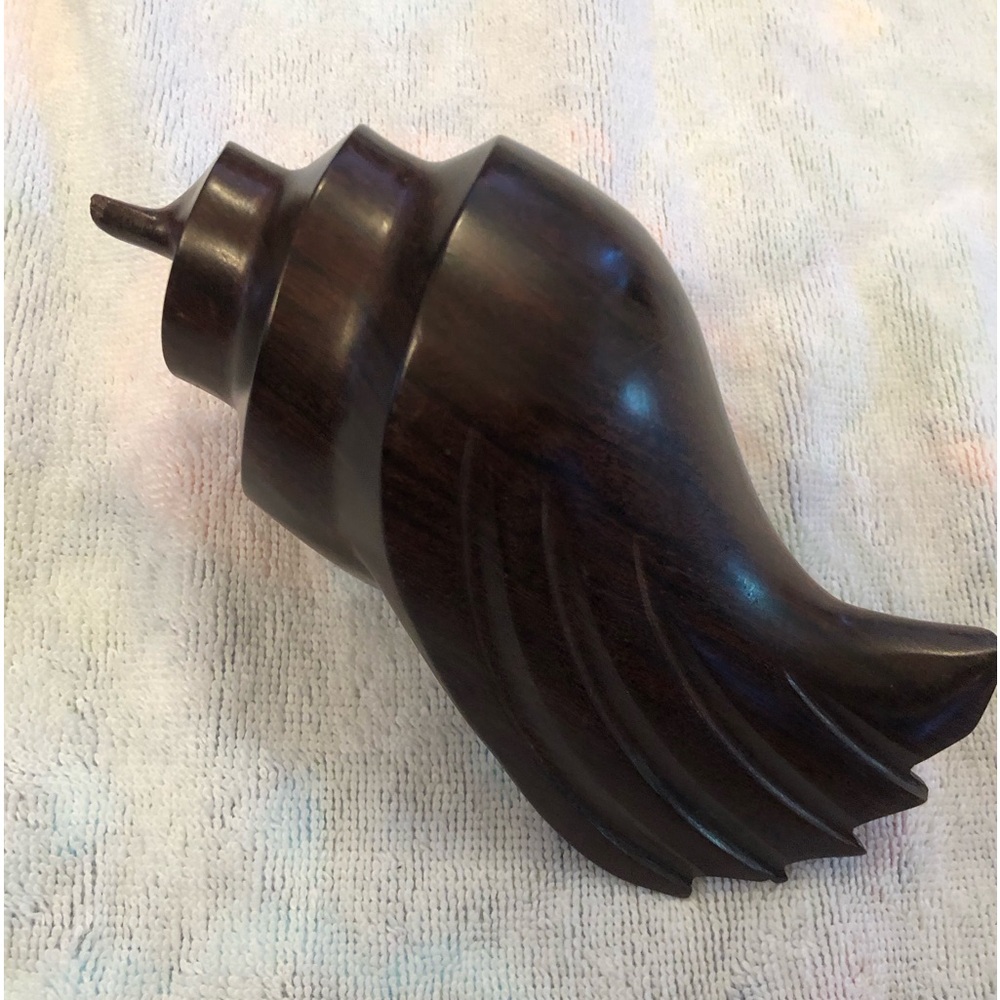 Ironwood Conch Handcarved Mexico Smooth Dark Finish 8”